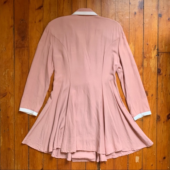 90s Le Chateau Pink Long Sleeve Dress with Padding - Picture 3 of 8